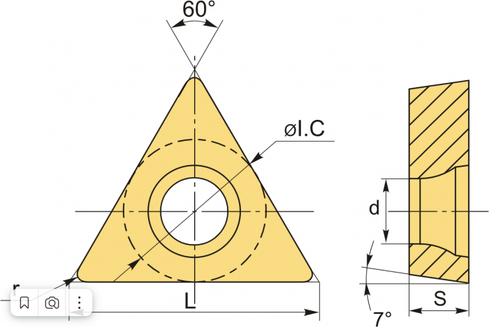 TCMT110202-OTF OC2115 пластина для точения